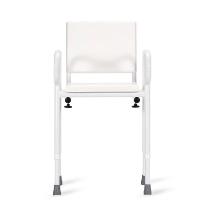 KCare 32mm Aluminium Shower Stool with Padded Seat with Backrest 450mm 250kg