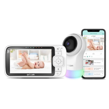 Oricom 5" Smart HD Nursery Pal Glow+ Baby Monitor