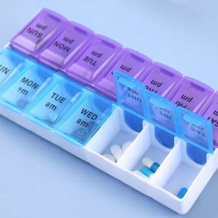 Compact 7‑Day/Night Pill Organiser Box