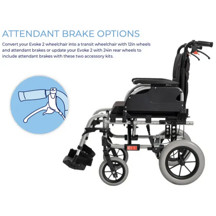 Aspire Evoke 2 Attendant Propelled Conversion Kit