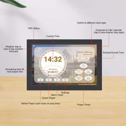Talking Clock - TabTimer Call to Prayer Reminder Clock