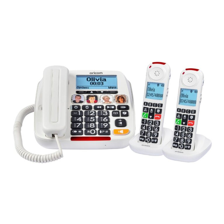 Amplified Big Button Phone & Handset with Answering Machine & Addition