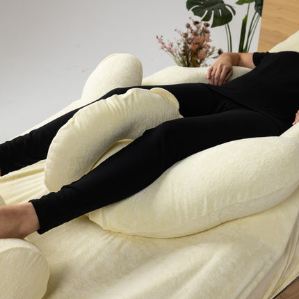 SSW Horseshoe Pillow w/ Wipeable Incontinence Inner & Terry Cotton Outer
