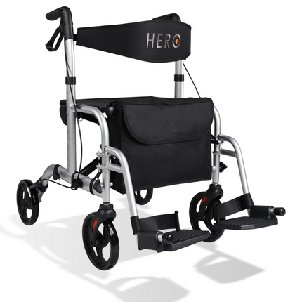 Hero Medical 2-in-1 Seat Walker/Wheelchair