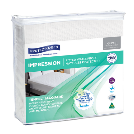 Impression TENCEL™ Jacquard Fitted Waterproof Mattress Protector