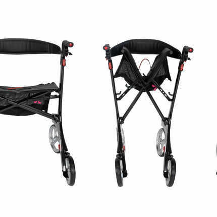 Hero Medical Heavy Duty Outdoor Lite Seat Walker - Carbon Fibre