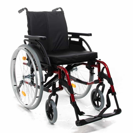 Breezy BasiX 2 Wheelchair - 24in Solid Rear Wheels