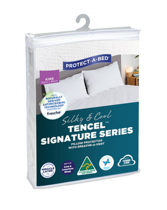 Signature Series Tencel with Fresche Fitted Waterproof Pillow Protector