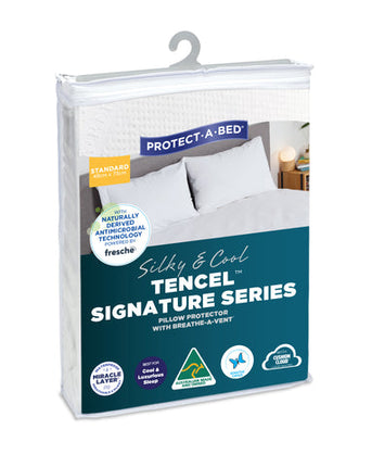 Signature Series Tencel with Fresche Fitted Waterproof Pillow Protector