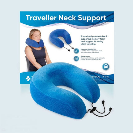 Neck Support Travel Pillow - Memory Foam