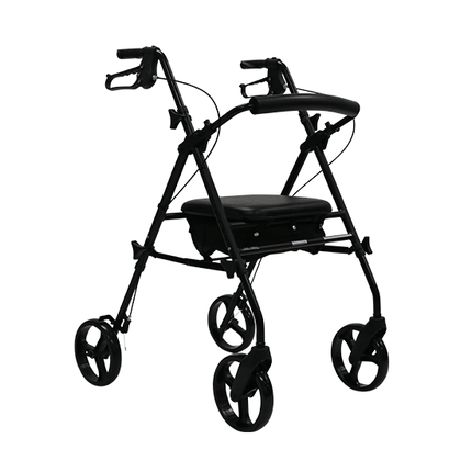 Aspire Flex Adjustable Seat Walker 8" Wheel Matte Black