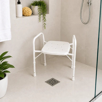 Aspire Shower Stool – Wide – Steel