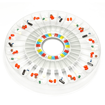 Automatic Pill Dispenser ADVANCE Pharmacy Bundle with Spare tray + Stickers
