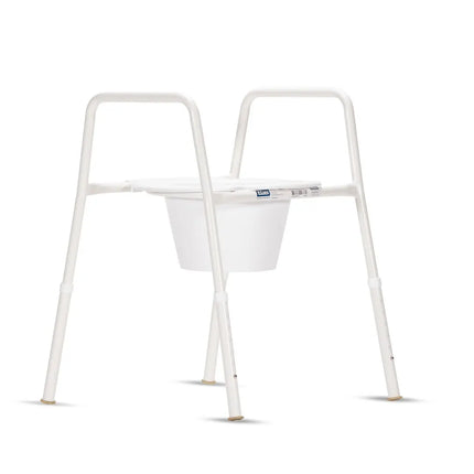 Over Toilet Frame w/ Clip-on Seat + Splash Guard