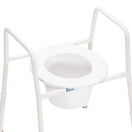 Over Toilet Frame w/ Clip-on Seat + Splash Guard