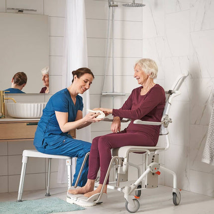 Etac Swift Mobil-2 Shower Commode w/ Pan Holder
